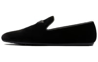 PRADA Triangle-logo Velvet Loafers