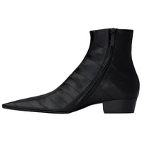 SAINT LAURENT Ankle Boots 3cm Men's Black