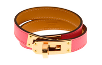 HERMES Metal Wristbands Women's Pink
