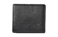 LOUIS VUITTON Leather Wallet Men's Black