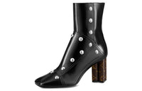 LOUIS VUITTON Silhouette Ankle Boots Women's Black