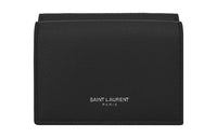 SAINT LAURENT Calfskin Wallet Small Size Men's Black