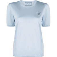 PRADA Logo-intarsia Short-sleeve Jumper