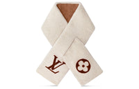 LOUIS VUITTON SHEARLING Knit Scarves Unisex Beige