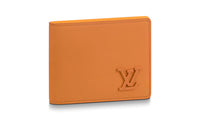LOUIS VUITTON Multiple Cow Leather Wallet Men's Ginger Yellow