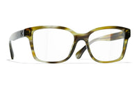 CHANEL Plate Frame Square Eyeglass Frames Women's Tortoiseshell