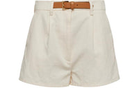 PRADA Belted Pleated Shorts