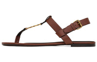 SAINT LAURENT CASSANDRE Flip Flops Men's Brown