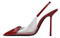 SAINT LAURENT Slim Heel High Heels 11.5cm Women's Red
