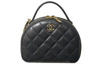 CHANEL Lambskin One Shoulder Crossbody Clutches Women's Black