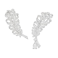 CHANEL Diamond Earrings Unisex Silver