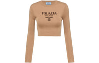 PRADA Intarsia knitted Logo Top