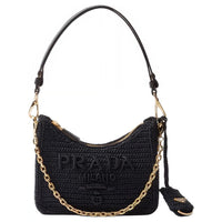 PRADA Re-Edition Leather Controller Handbag Shoulder Bag Women's Black