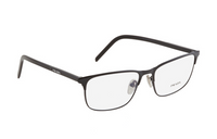 PRADA Metal Rectangular Eyeglass Frames Men's Black