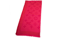 LOUIS VUITTON Knit Scarves Women's Rose Red
