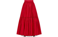DIOR Casual Long Skirts Women's Scarlet