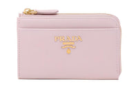 PRADA Leather Wallet Key Pouch Regular Women's Pink