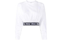 MIU MIU Crop Tops Women's White