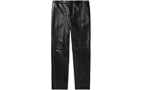SAINT LAURENT Leather Pants Men's Black