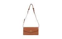 MIU MIU Calfskin Shoulder Bag Crossbody Bag Wallet Women's Brown