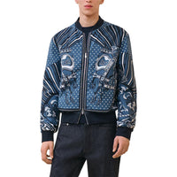 HERMES Jackets Coats Men's Blue Turquoise Gold