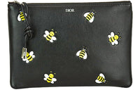 DIOR Cow Leather Clutch Unisex Black