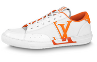 LOUIS VUITTON Charlie Low-Top Skateboard Shoes Men's White Orange