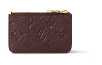 LOUIS VUITTON Cow Leather Card Holder Women's Burgundy