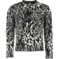 SAINT LAURENT Leopard Intarsia Sweater