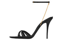 SAINT LAURENT Melody One-Strap Sandals 10.5cm Women's Black