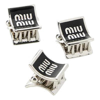 MIU MIU Brass Hair Clips Women's Silver