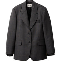 MIU MIU Business Suits Coats Women's Slate Gray