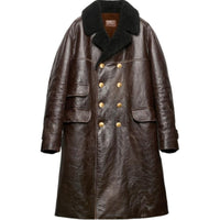 PRADA Double-breasted Leather Coat