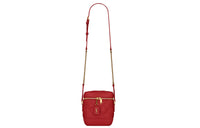 SAINT LAURENT Grained Embossed Leather Box Bag Shoulder Bag Crossbody Bag Women's Cupid Red
