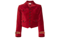 SAINT LAURENT Cropped Coats Women's Red