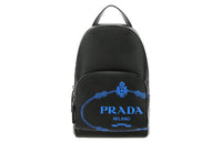 PRADA Leather Backpack Unisex Black