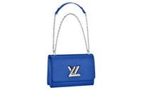 LOUIS VUITTON Twist Leather Shoulder Bag Crossbody Bag Small Size Women's Blue