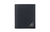 PRADA Leather Wallet Unisex Marine Blue
