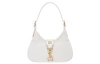 MIU MIU Leather Hobo Bag Handbag Shoulder Bag Women's White