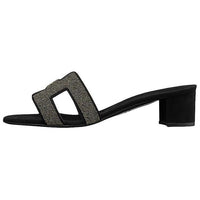 HERMES Oasis Stylish Sandals Women's Gilded Black
