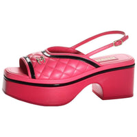 CHANEL One-Strap Sandals 6cm Women's Pink