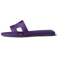 HERMES Oran Slide Slippers Women's Purple