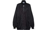 PRADA Logo Plaque Bomber Jacket Black