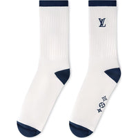 LOUIS VUITTON SS24 Mid-Calf Socks Men's 1 Pack White