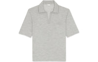 SAINT LAURENT Spread-collar Wool Polo-shirt