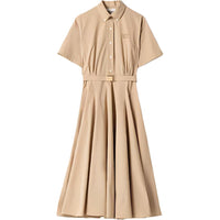 MIU MIU Short-Sleeved Dresses Women's Khaki
