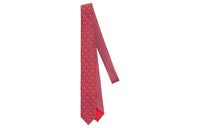 HERMES Ties Men Rose Red