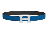 HERMES Leather Belts Women's Blue/Black