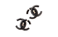CHANEL 22c Early Spring Earrings Women's Black