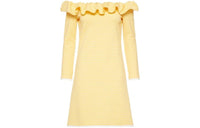 MIU MIU SS23 Long-Sleeved Dresses Women's Yellow